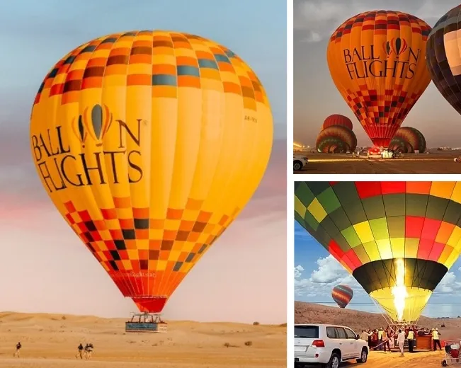 Hot Air Balon Dubai view